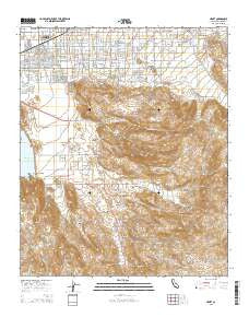 Hemet California Current topographic map, 1:24000 scale, 7.5 X 7.5 Minute, Year 2015