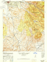 Hemet California Historical topographic map, 1:62500 scale, 15 X 15 Minute, Year 1942