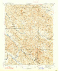 Hernandez Valley California Historical topographic map, 1:62500 scale, 15 X 15 Minute, Year 1943