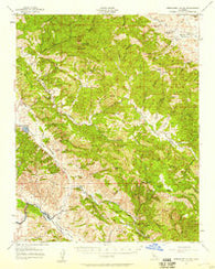 Hernandez Valley California Historical topographic map, 1:62500 scale, 15 X 15 Minute, Year 1957