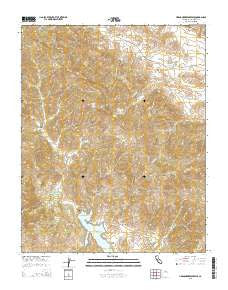 Hernandez Reservoir California Current topographic map, 1:24000 scale, 7.5 X 7.5 Minute, Year 2015
