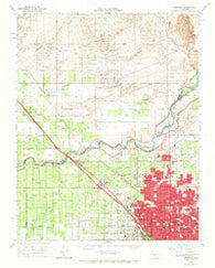 Herndon California Historical topographic map, 1:62500 scale, 15 X 15 Minute, Year 1965