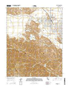 Hollister California Current topographic map, 1:24000 scale, 7.5 X 7.5 Minute, Year 2015