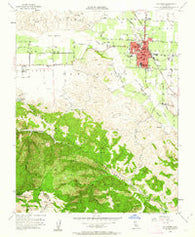 Hollister California Historical topographic map, 1:24000 scale, 7.5 X 7.5 Minute, Year 1955