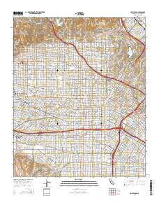 Hollywood California Current topographic map, 1:24000 scale, 7.5 X 7.5 Minute, Year 2015