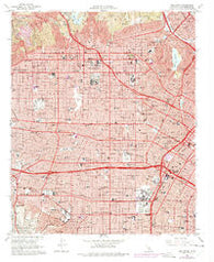Hollywood California Historical topographic map, 1:24000 scale, 7.5 X 7.5 Minute, Year 1966