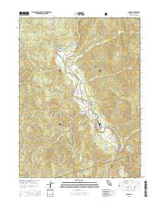 Hoopa California Current topographic map, 1:24000 scale, 7.5 X 7.5 Minute, Year 2015