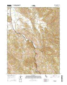 Hopland California Current topographic map, 1:24000 scale, 7.5 X 7.5 Minute, Year 2015
