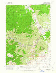 Hornbrook California Historical topographic map, 1:62500 scale, 15 X 15 Minute, Year 1955
