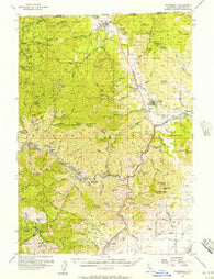 Hornbrook California Historical topographic map, 1:62500 scale, 15 X 15 Minute, Year 1955