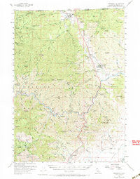 Hornbrook California Historical topographic map, 1:62500 scale, 15 X 15 Minute, Year 1955