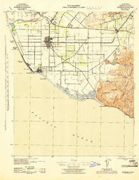 Hueneme California Historical topographic map, 1:62500 scale, 15 X 15 Minute, Year 1943