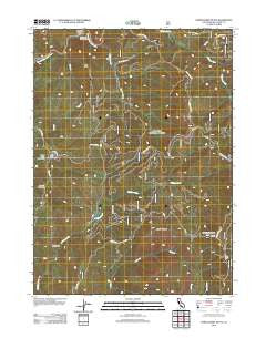 Hurdygurdy Butte California Historical topographic map, 1:24000 scale, 7.5 X 7.5 Minute, Year 2012