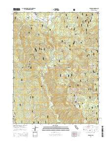 Hyampom California Current topographic map, 1:24000 scale, 7.5 X 7.5 Minute, Year 2015