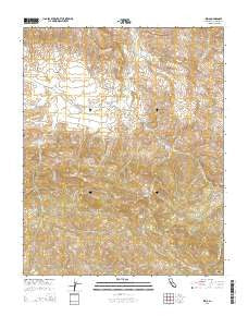 Idria California Current topographic map, 1:24000 scale, 7.5 X 7.5 Minute, Year 2015