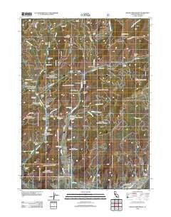 Indian Creek Baldy California Historical topographic map, 1:24000 scale, 7.5 X 7.5 Minute, Year 2012