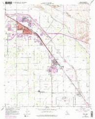 Indio California Historical topographic map, 1:24000 scale, 7.5 X 7.5 Minute, Year 1956