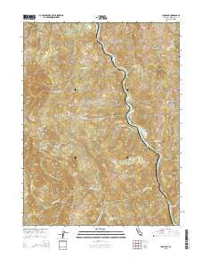 Iron Peak California Current topographic map, 1:24000 scale, 7.5 X 7.5 Minute, Year 2015