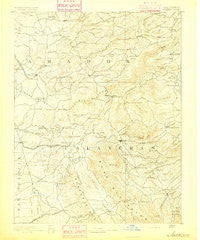 Jackson California Historical topographic map, 1:125000 scale, 30 X 30 Minute, Year 1892