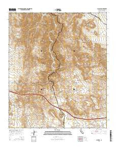 Jacumba California Current topographic map, 1:24000 scale, 7.5 X 7.5 Minute, Year 2015