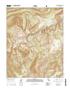 Johnson Peak California Current topographic map, 1:24000 scale, 7.5 X 7.5 Minute, Year 2015