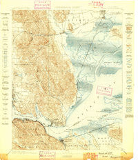 Karquines California Historical topographic map, 1:62500 scale, 15 X 15 Minute, Year 1898