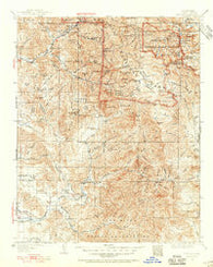 Kaweah California Historical topographic map, 1:125000 scale, 30 X 30 Minute, Year 1937