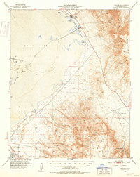 Keeler California Historical topographic map, 1:62500 scale, 15 X 15 Minute, Year 1951