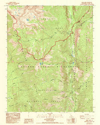 Kern Lake California Historical topographic map, 1:24000 scale, 7.5 X 7.5 Minute, Year 1988