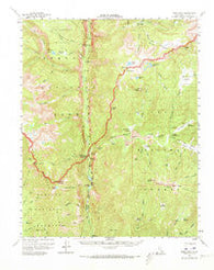 Kern Peak California Historical topographic map, 1:62500 scale, 15 X 15 Minute, Year 1956