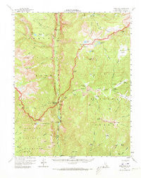 Kern Peak California Historical topographic map, 1:62500 scale, 15 X 15 Minute, Year 1956