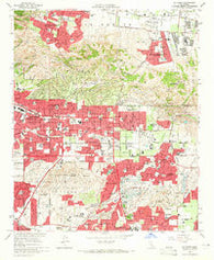 La Habra California Historical topographic map, 1:24000 scale, 7.5 X 7.5 Minute, Year 1964
