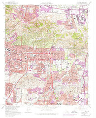 La Habra California Historical topographic map, 1:24000 scale, 7.5 X 7.5 Minute, Year 1964