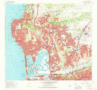 La Jolla California Historical topographic map, 1:24000 scale, 7.5 X 7.5 Minute, Year 1967