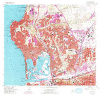 La Jolla California Historical topographic map, 1:24000 scale, 7.5 X 7.5 Minute, Year 1967