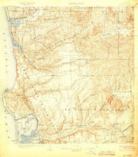 La Jolla California Historical topographic map, 1:62500 scale, 15 X 15 Minute, Year 1903