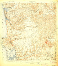 La Jolla California Historical topographic map, 1:62500 scale, 15 X 15 Minute, Year 1903