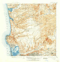 La Jolla California Historical topographic map, 1:62500 scale, 15 X 15 Minute, Year 1930