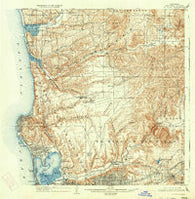 La Jolla California Historical topographic map, 1:62500 scale, 15 X 15 Minute, Year 1903