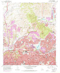 La Mesa California Historical topographic map, 1:24000 scale, 7.5 X 7.5 Minute, Year 1967