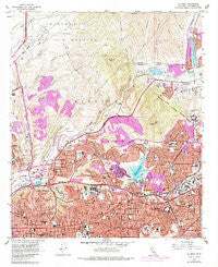 La Mesa California Historical topographic map, 1:24000 scale, 7.5 X 7.5 Minute, Year 1967