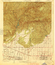 La Verne California Historical topographic map, 1:24000 scale, 7.5 X 7.5 Minute, Year 1940