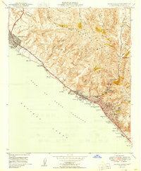 Laguna Beach California Historical topographic map, 1:24000 scale, 7.5 X 7.5 Minute, Year 1949