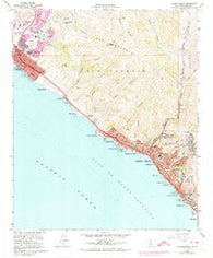 Laguna Beach California Historical topographic map, 1:24000 scale, 7.5 X 7.5 Minute, Year 1965