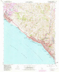 Laguna Beach California Historical topographic map, 1:24000 scale, 7.5 X 7.5 Minute, Year 1965