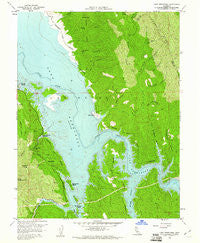 Lake Berryessa California Historical topographic map, 1:24000 scale, 7.5 X 7.5 Minute, Year 1959