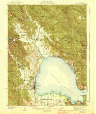 Lakeport California Historical topographic map, 1:62500 scale, 15 X 15 Minute, Year 1938