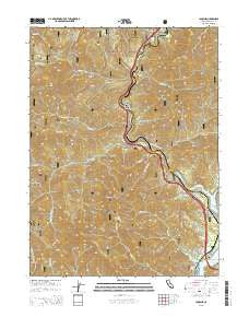 Lamoine California Current topographic map, 1:24000 scale, 7.5 X 7.5 Minute, Year 2015