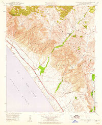 Las Pulgas Canyon California Historical topographic map, 1:24000 scale, 7.5 X 7.5 Minute, Year 1948