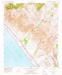 Las Pulgas Canyon California Historical topographic map, 1:24000 scale, 7.5 X 7.5 Minute, Year 1948